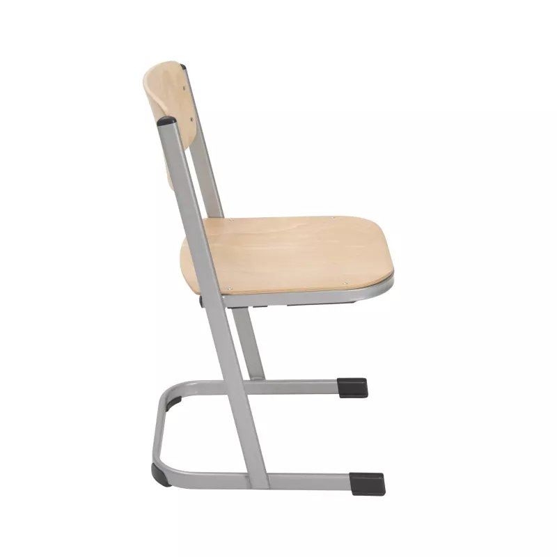 Klappsitz, Schule, Holz Sitzfläche, Metallrahmen, Beinstütze