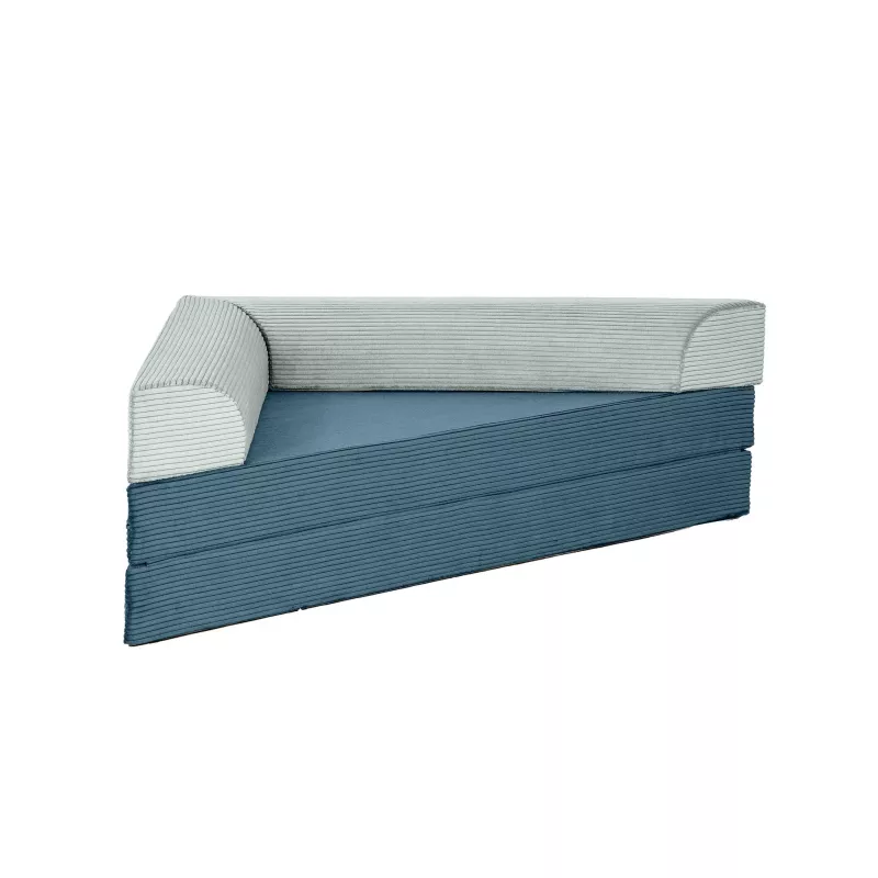 Sofa, Modulsofa, Stoff, Blau, Laminierte Oberfläche