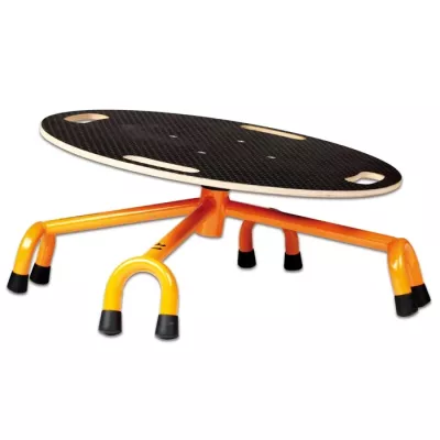 step stool, balance stool, orange, runde Plattform, Gummifüße