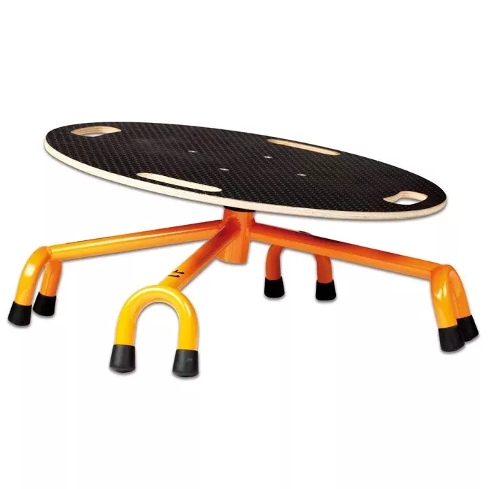 step stool, balance stool, orange, runde Plattform, Gummifüße