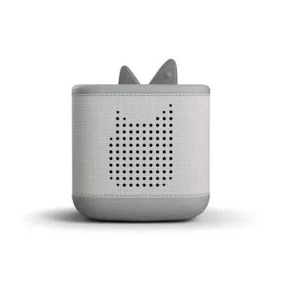 Box-Lautsprecher, tragbarer Lautsprecher, Stofftextur, Katzenohren, Grau-Weiß