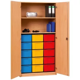 Materialschrank - 15 hohe Boxen