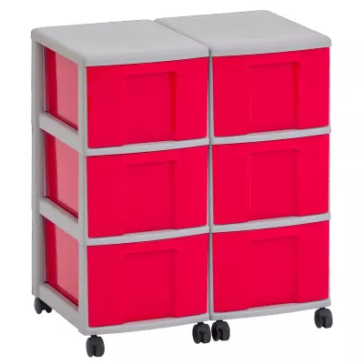Kunststoffkasten, Aufbewahrungsbox, Bunte Schubladen, Rollwagen, Aufbewahrungssystem
