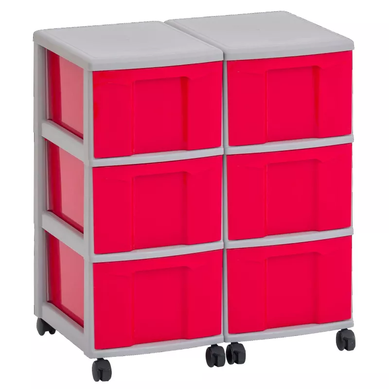 Kunststoffkasten, Aufbewahrungsbox, Bunte Schubladen, Rollwagen, Aufbewahrungssystem