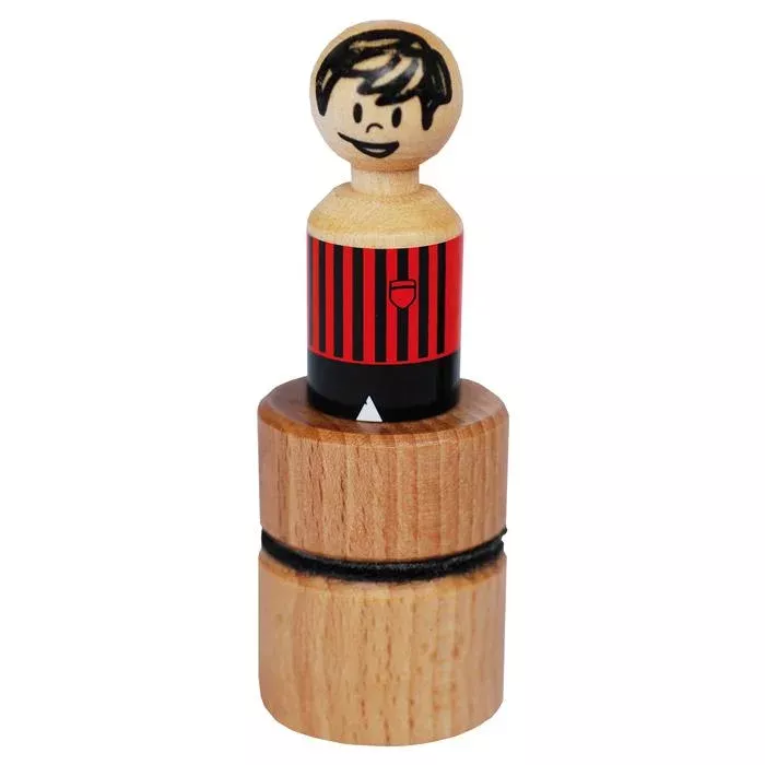 Holzstempel, Stempel, Holz, Miniatur, Roter Streifen