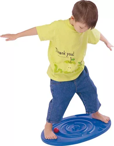Kinder, T-Shirt, Gelb, Jeans, Balanceboard