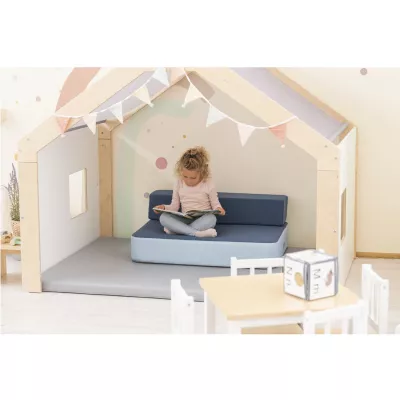 Kinderleseecke, Kuschelsofa, Spielhaus, Pädagogisches Spielzimmer, Holzrahmen