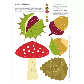 Prickel-Vorlagen Waldfrüchte-Mobile