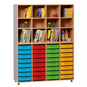 Boxenregal, 178,1 x 130,7 x 40,8, mit 32 Boxen