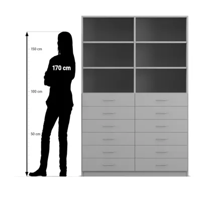 Kleiderschrank, Schrank, Aufbewahrung, Schubladen, Regal