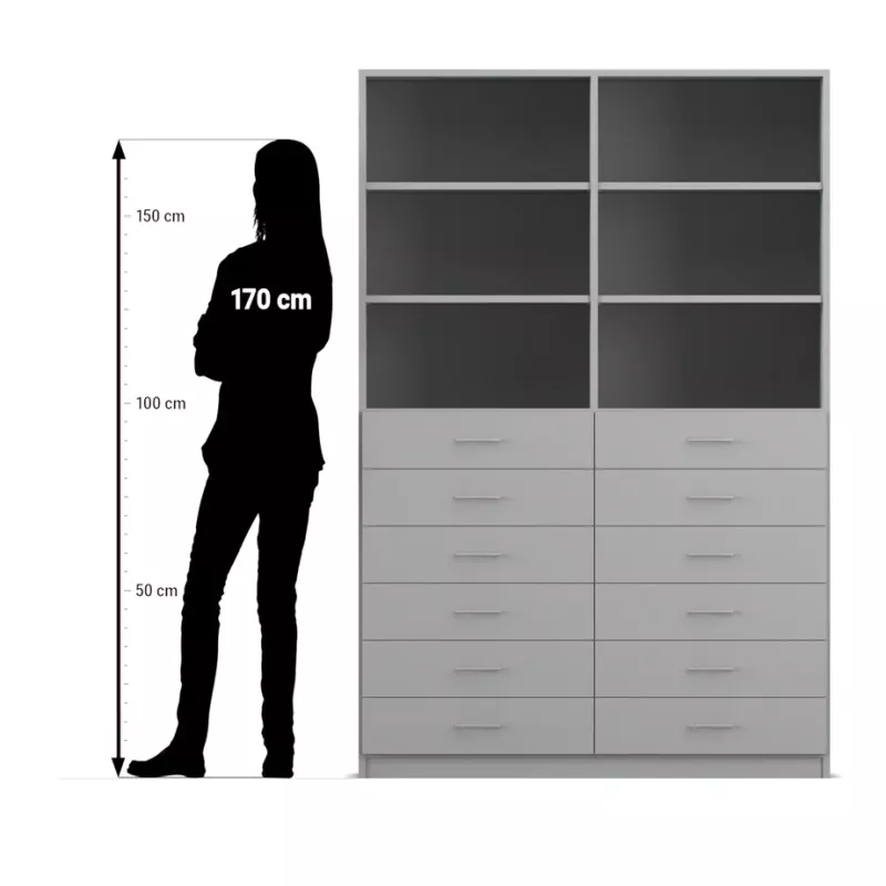 Kleiderschrank, Schrank, Aufbewahrung, Schubladen, Regal