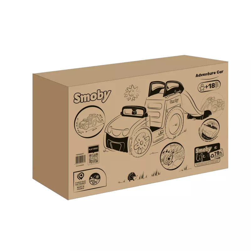 Kinderwagen, Spielzeugauto, Holzspielzeug, Abenteuerauto, Lernspielzeug
