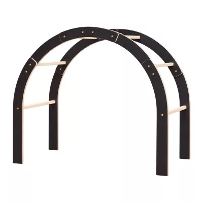 holz, bogenrampe, arch, schwarz, legering