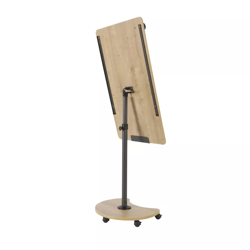 Pulttisch, Stehpult, Holzplatte, rollbar, Stativ
