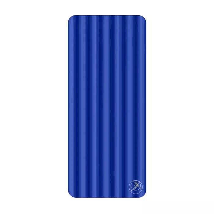 Yogamatte, blaue Matte, gerippte Textur, Übungsmatte, Fitnessausrüstung