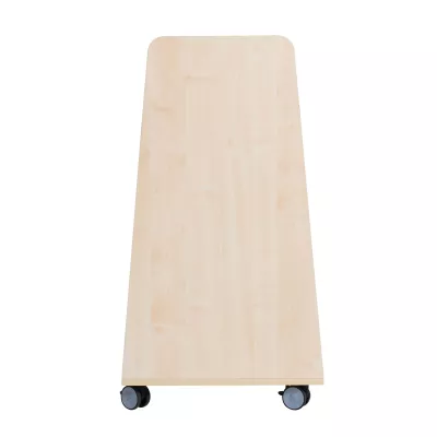 Holzboard, Mobile Tischplatte, Kofferschonendes Rollboard, Holzträger, Rollunterlage mit Rädern