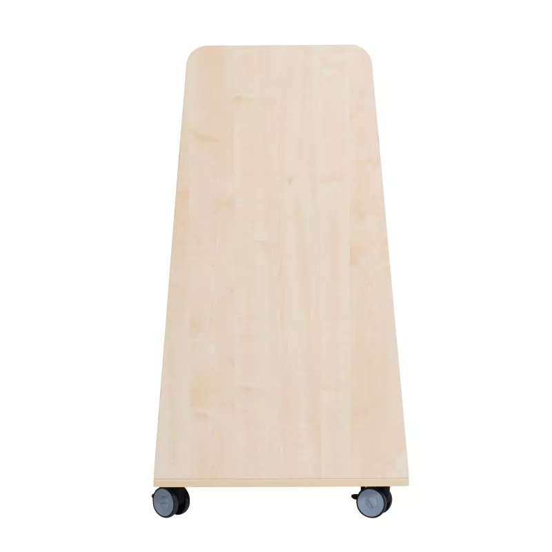 Holzboard, Mobile Tischplatte, Kofferschonendes Rollboard, Holzträger, Rollunterlage mit Rädern