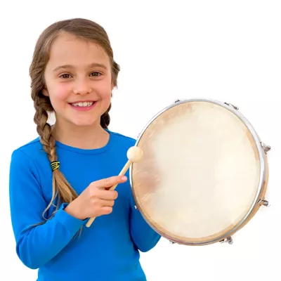 Kinder, Trommel, Tambour, Musikinstrument, Blau