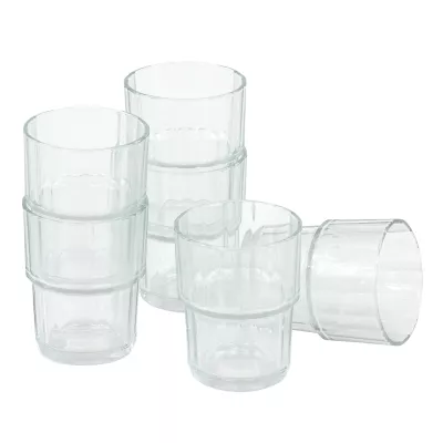 Glas, Trinkglas, Stapelbar, Transparent, Set 5