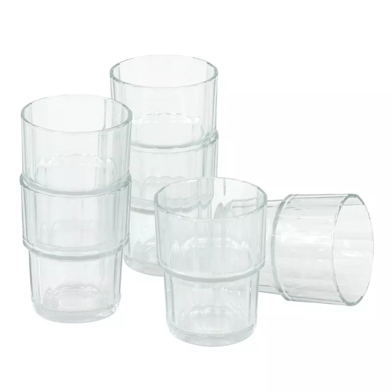 Glas, Trinkglas, Stapelbar, Transparent, Set 5