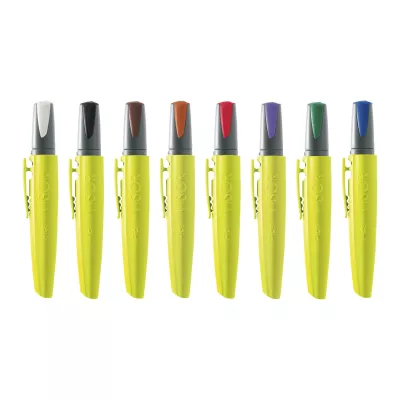 Highlighter, Stift, Neon, mehrfarbig, Gelb