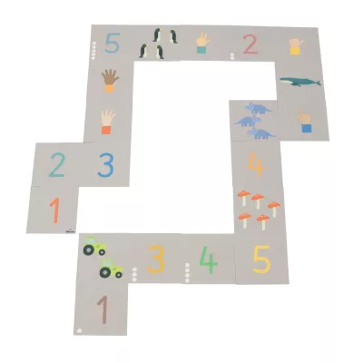 Brettspiel, Kacheln, Zahlen, Tiere, Fahrzeuge