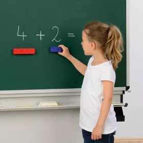 40 Riesen-Steckwürfel in Rot/Blau