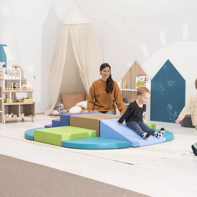 Kinderspielbereich, Kletter-/Sitzmatte, Bodenmatte, Spielzimmer, Kinderplayset