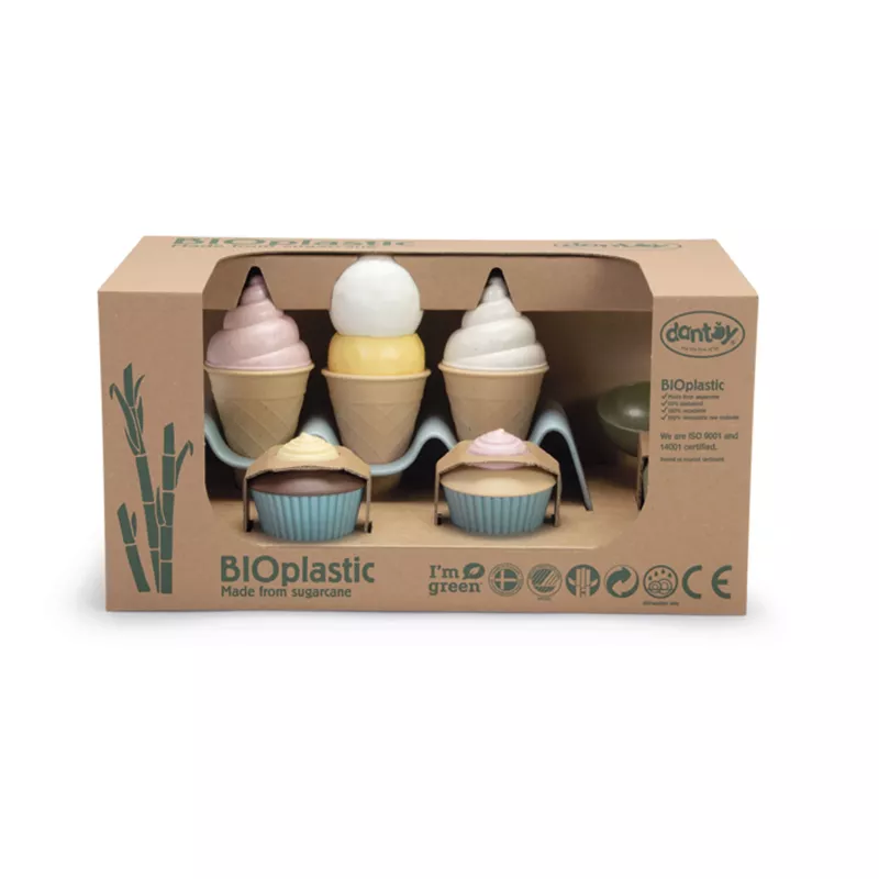 bio-plastic, eis, cupcake, set, spielzeug