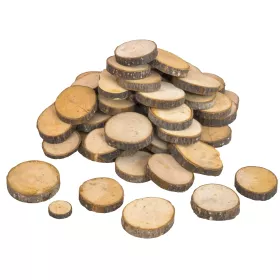 1 kg Naturholzscheiben, rund