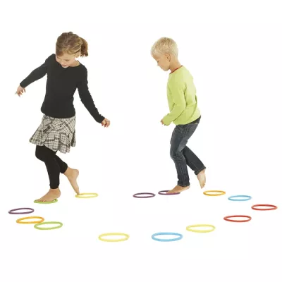 Kinderfingerspiel, Hindernisparcours, Schleifenring, Kreisplatten, Spielset