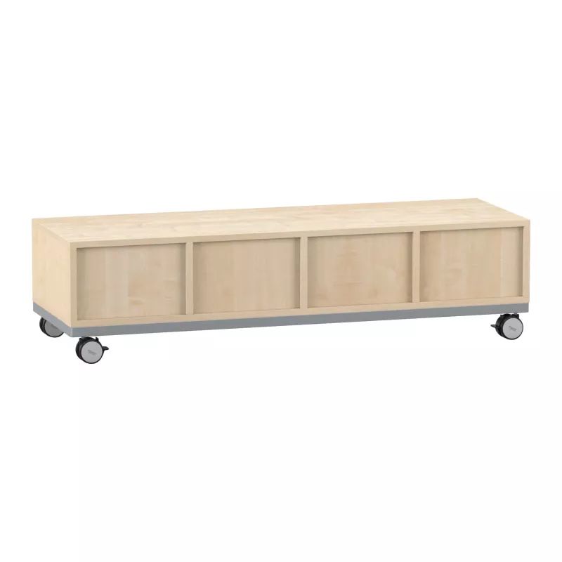 Couchtisch, Holz, Rollen, Schubkasten, Graue Basismass