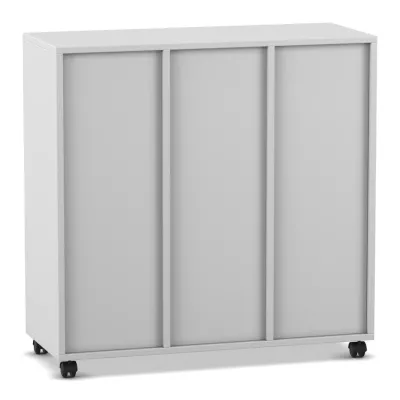 Schrank, Rollschrank, Garderobe, Schrank mit Rollen, weiß