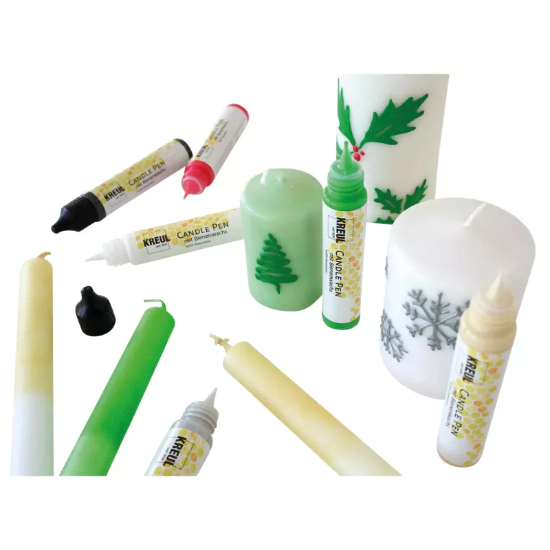 Kerzenzubehör, Kerzestift, Grüne Kerze, Dekorwachs, Weihnachtsbastelbedarf