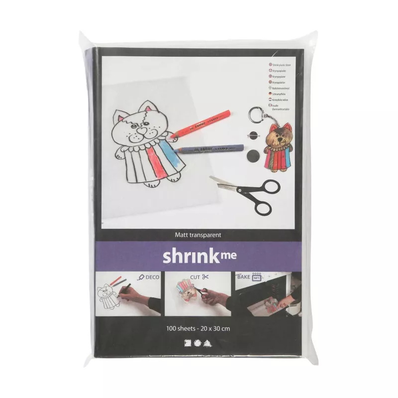 Schneid-Set, Schrumpfschablone, Papier-Schmuck, Schere, Bastelset