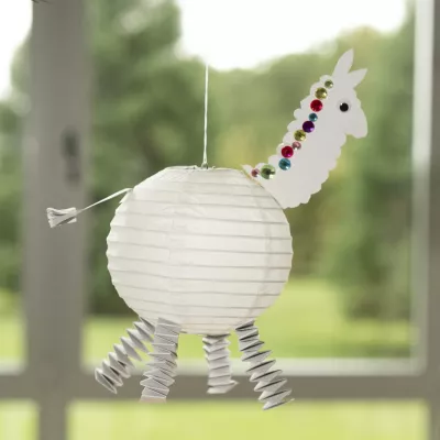 Papierlampe, Lamas-Warn-Deko, Hängende Dekoration, Lichterlampe, Lampe aus Papier