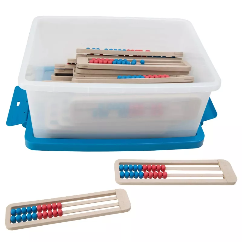 Wärmeholz-Zählstreifen, Abakus, Rechenschieber, Schiefer-Holzstab, Bausatz-Set