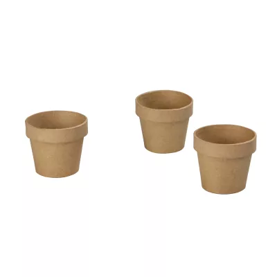 Pflanzentopf, Kräutertopf, Blumentopf, Pappe, Naturton