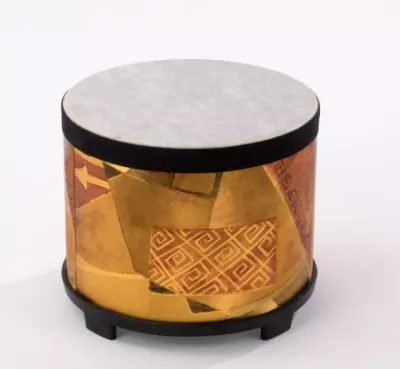 hintecken, trommel, goldfarben, trommelform, cosplay accessory