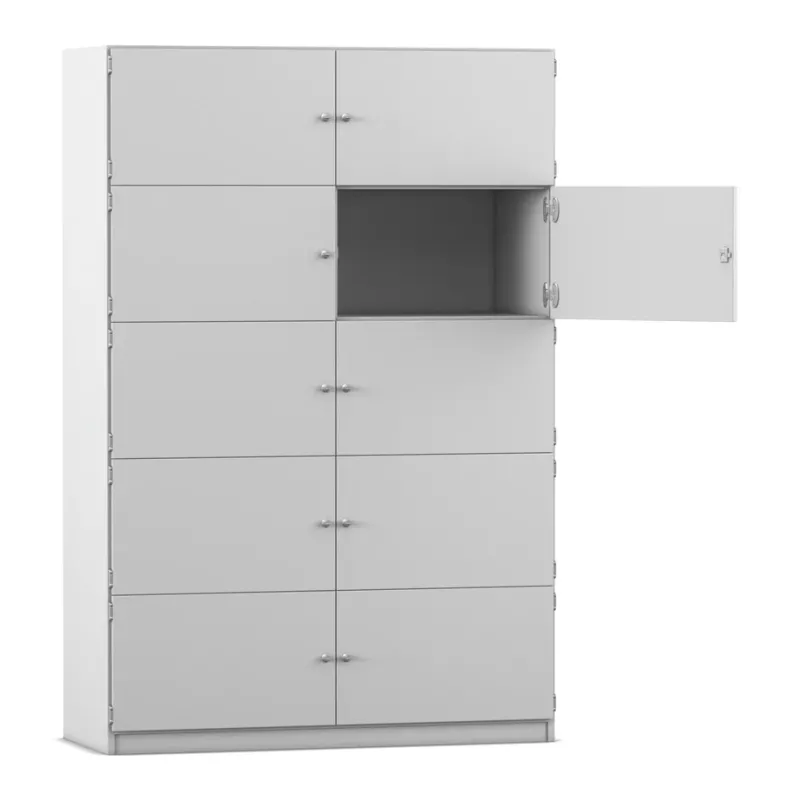Kabinett, Schuhschrank, Metall, Schrankreihe, Kombi-Fach