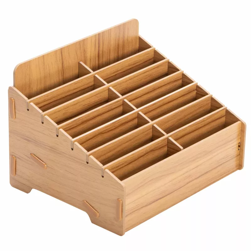 Holzablage, Küchenorganizer, Besteckhalter, Holz, Untersetzer