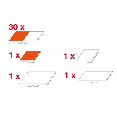 Fliese, orangenfarbene Fliese, Aufkleber, Anordnung, Verbundfliesen