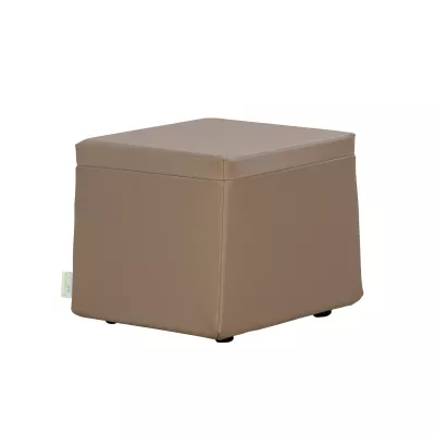 Hocker, Fußhocker, Beige, gepaddet, Bezug