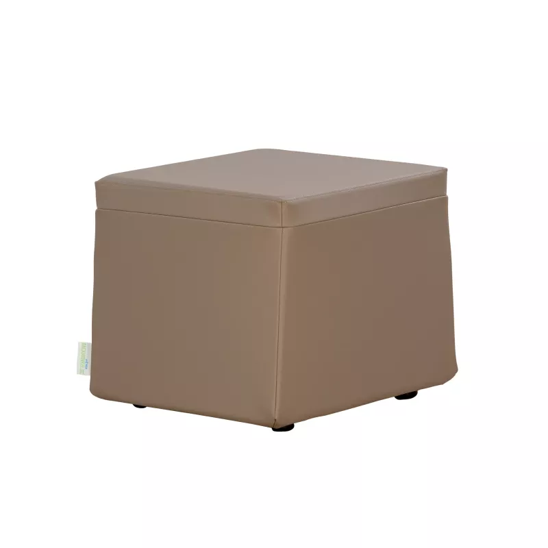 Hocker, Fußhocker, Beige, gepaddet, Bezug