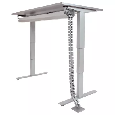 Steh-/Schreibtisch, Elektrischer Desk-Frame, Tischgestell, Metall, Kabelkanal/Spiralkabel