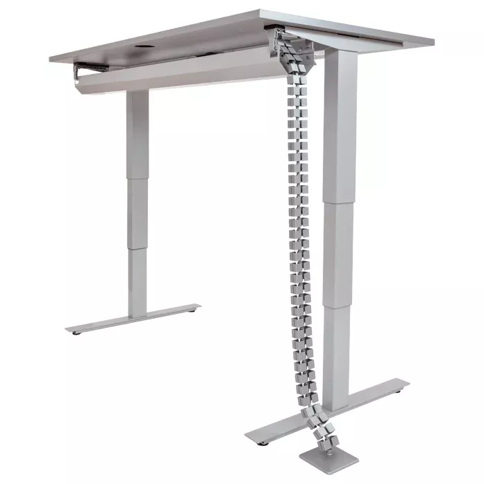 Steh-/Schreibtisch, Elektrischer Desk-Frame, Tischgestell, Metall, Kabelkanal/Spiralkabel