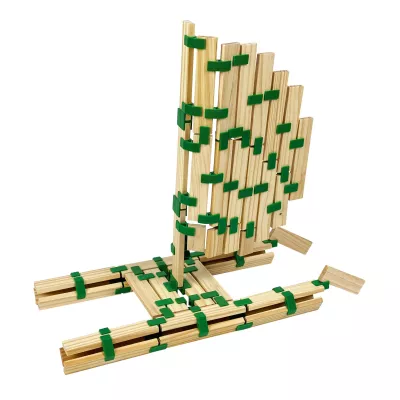 Holzbausteine, Konstruktionsspielzeug, Holzholz, Grün, Stäbchenbauspiel