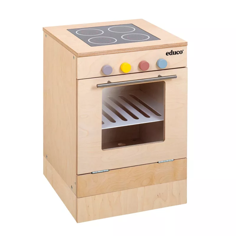 Holzküche, Kochherd, Kinderküche, Ofen, Induktionsfeld