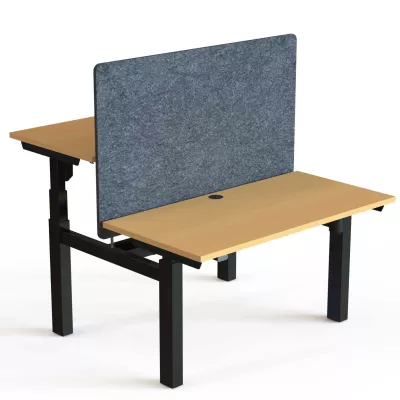 Schreibtisch, Trennwand, Dual-Oberflächen-Schreibtisch, Büroschreibtisch, Holzschreibtisch