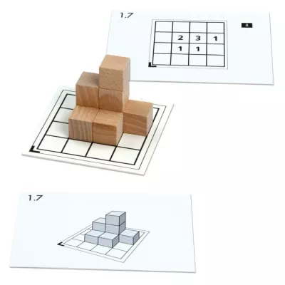 Holzwürfel, Holzsteine, Legekuben, Stapelblok, Puzzle-Set